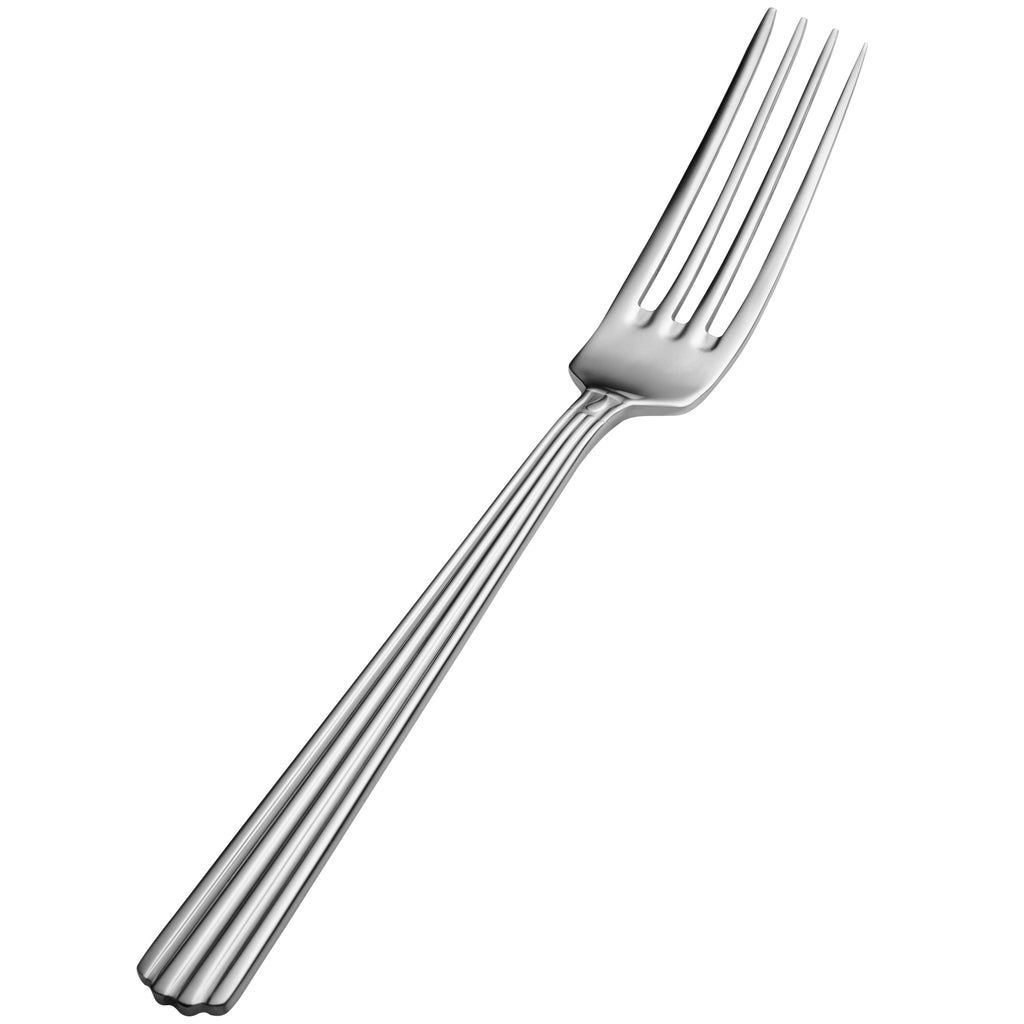 Bon Chef S1606 Britany 8 5/8" 18/10 Stainless Steel Extra Heavy Weight European Dinner Fork - 12/Pack