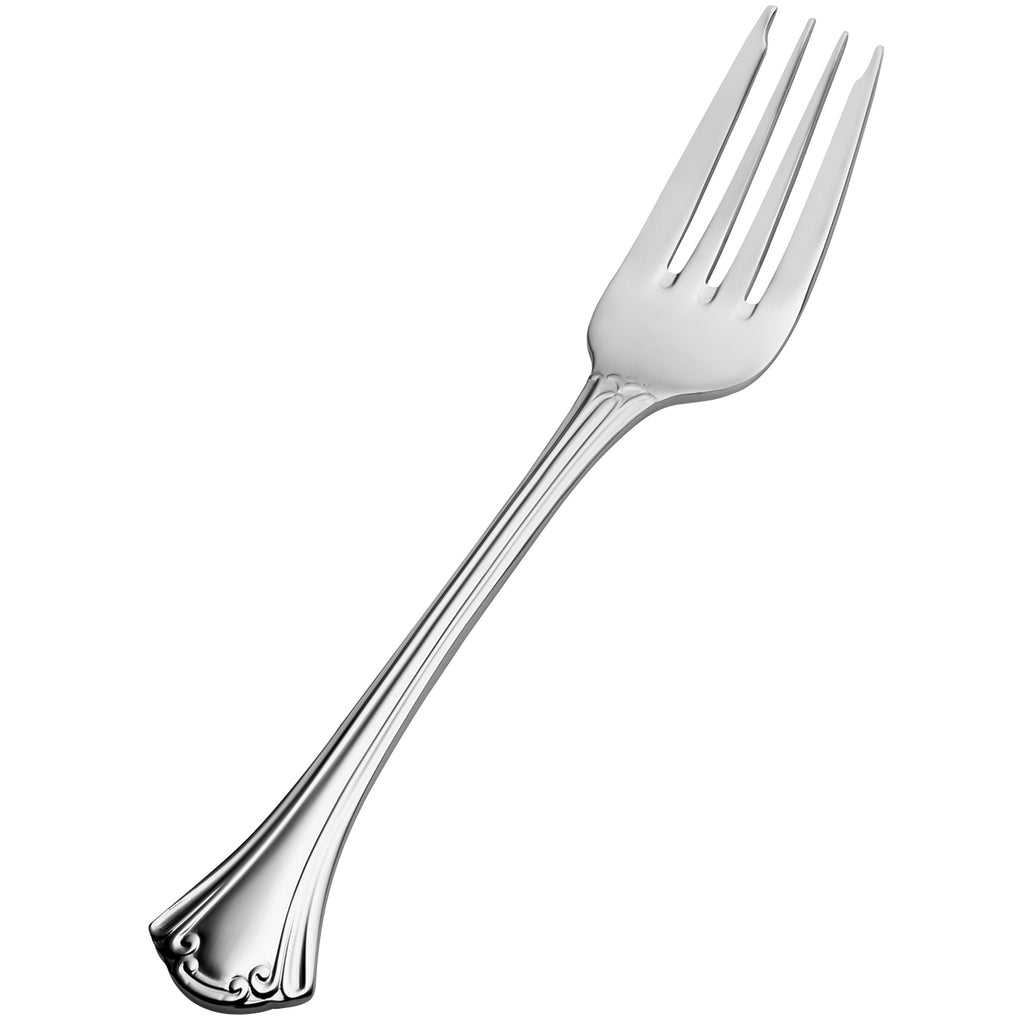 Bon Chef S2107 Breeze 7 5/16" 18/10 Stainless Steel Extra Heavy Weight Salad / Dessert Fork - 12/Pack