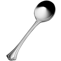 Bon Chef S2101 Breeze 6 1/4" 18/10 Stainless Steel Extra Heavy Weight Bouillon Spoon - 12/Pack