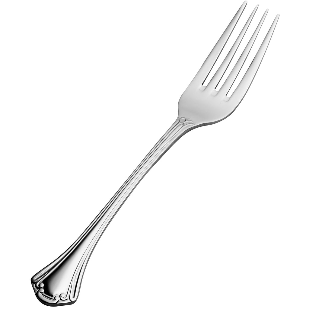 Bon Chef S2105 Breeze 7 3/4" 18/10 Stainless Steel Extra Heavy Weight Dinner Fork - 12/Pack