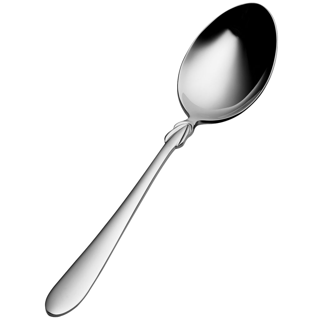 Bon Chef S2303 Forever 7 5/8" 18/10 Stainless Steel Extra Heavy Weight Soup / Dessert Spoon - 12/Pack