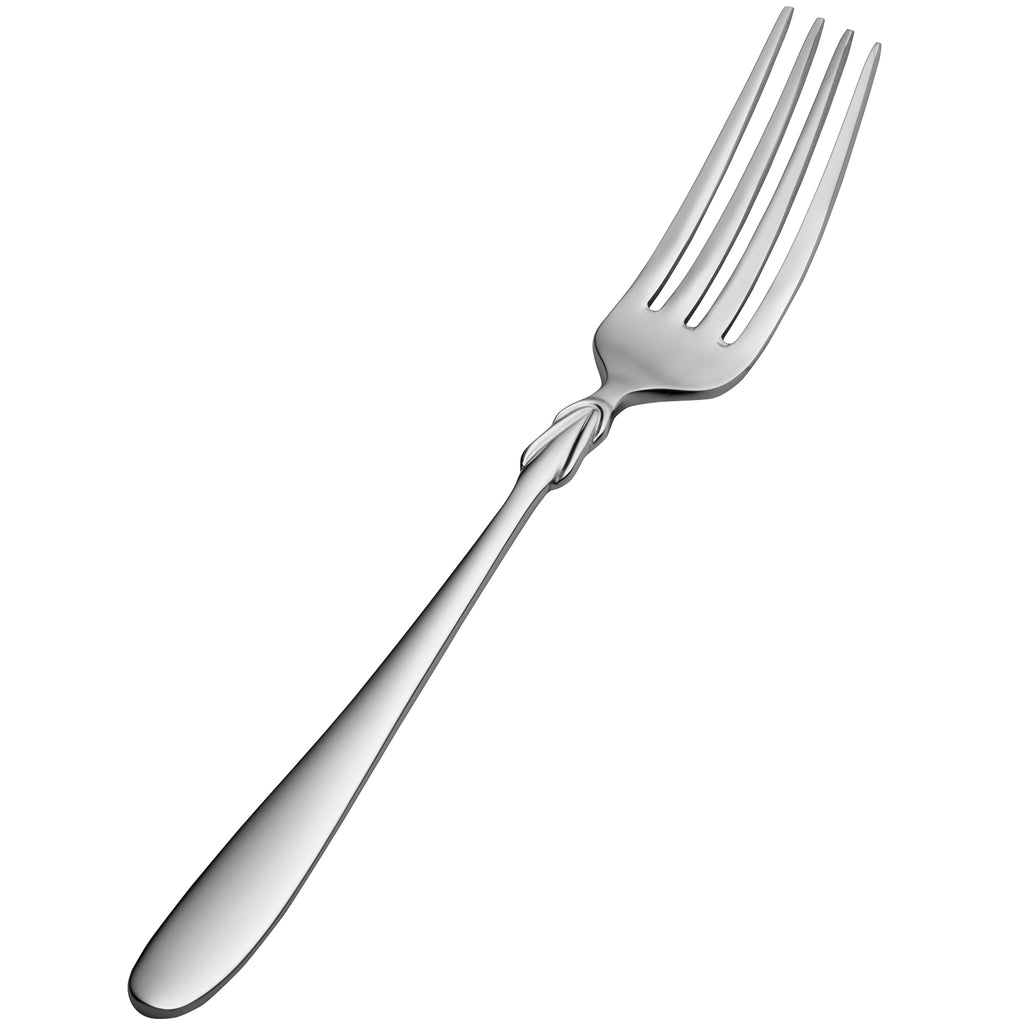 Bon Chef S2306 Forever 8 1/2" 18/10 Stainless Steel Extra Heavy Weight European Dinner Fork - 12/Pack