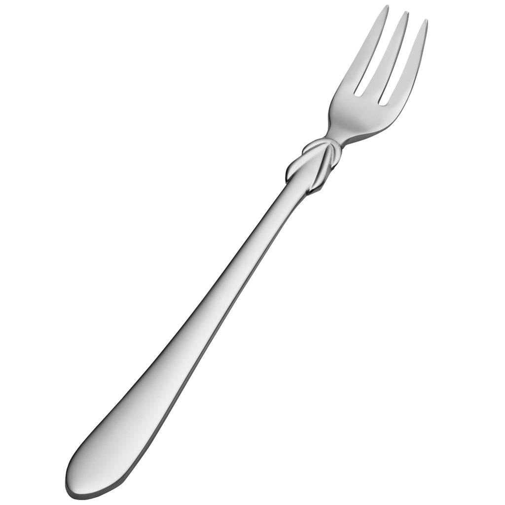 Bon Chef S2308 Forever 5 13/16" 18/10 Stainless Steel Extra Heavy Weight Oyster / Cocktail Fork - 12/Pack