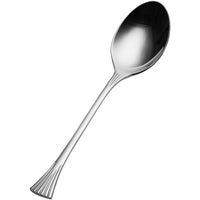 Bon Chef S2803 Mimosa 7 3/16" 18/10 Stainless Steel Extra Heavy Weight Soup / Dessert Spoon - 12/Pack