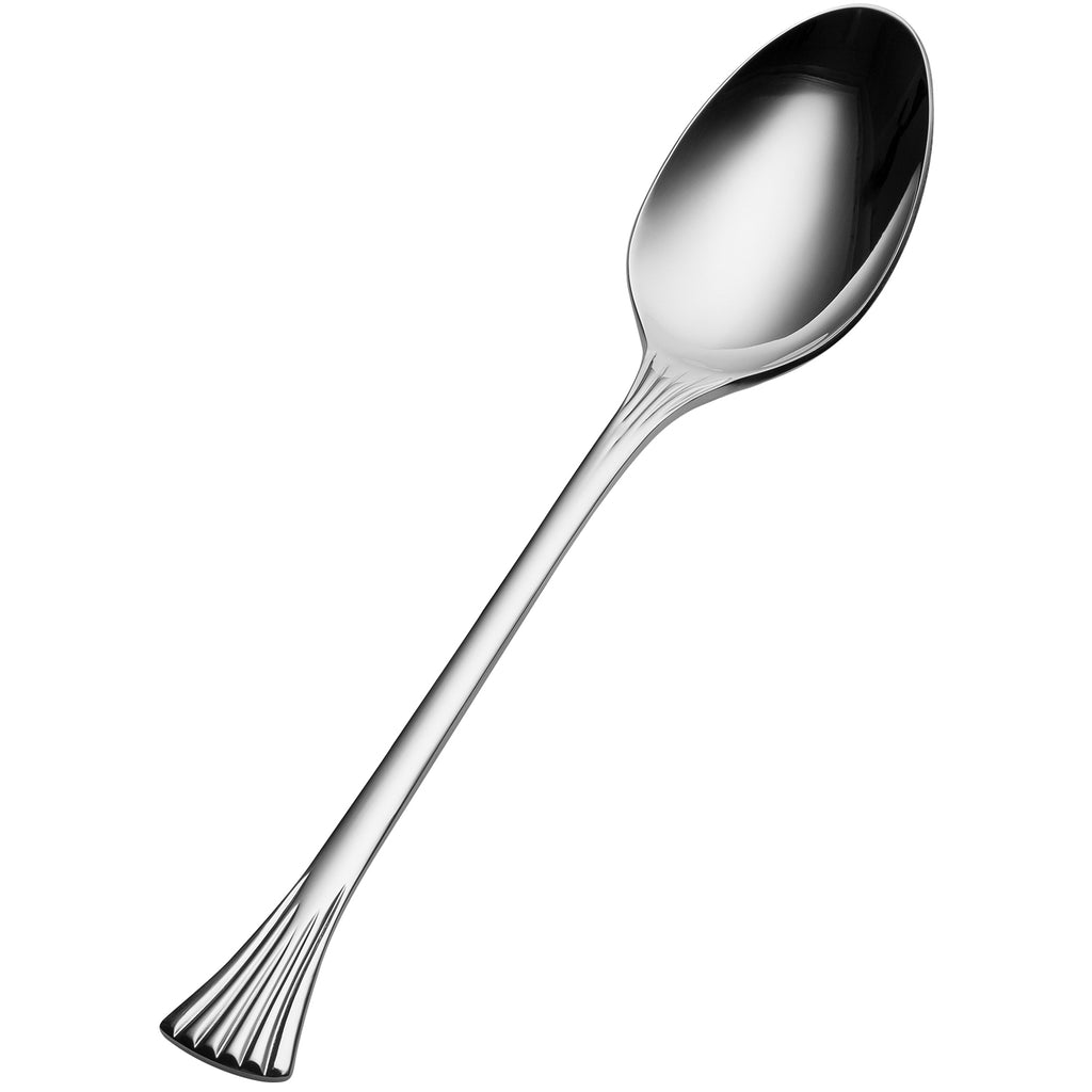 Bon Chef S2804 Mimosa 9 3/16" 18/10 Stainless Steel Extra Heavy Weight Tablespoon / Serving Spoon - 12/Pack