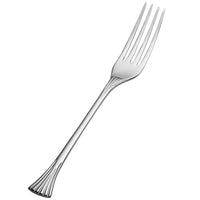 Bon Chef S2806 Mimosa 8 1/2" 18/10 Stainless Steel Extra Heavy Weight European Dinner Fork - 12/Pack