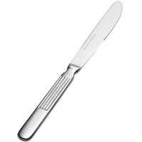 Bon Chef S3612 Apollo 9 1/4" 13/0 Stainless Steel Solid Handle Euro Dinner Knife - 12/Pack