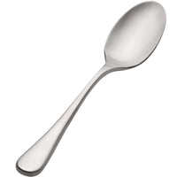 Bon Chef S4100 Como Satin Finish 6 3/8" 18/10 Extra Heavy Weight Stainless Steel Teaspoon - 12/Pack