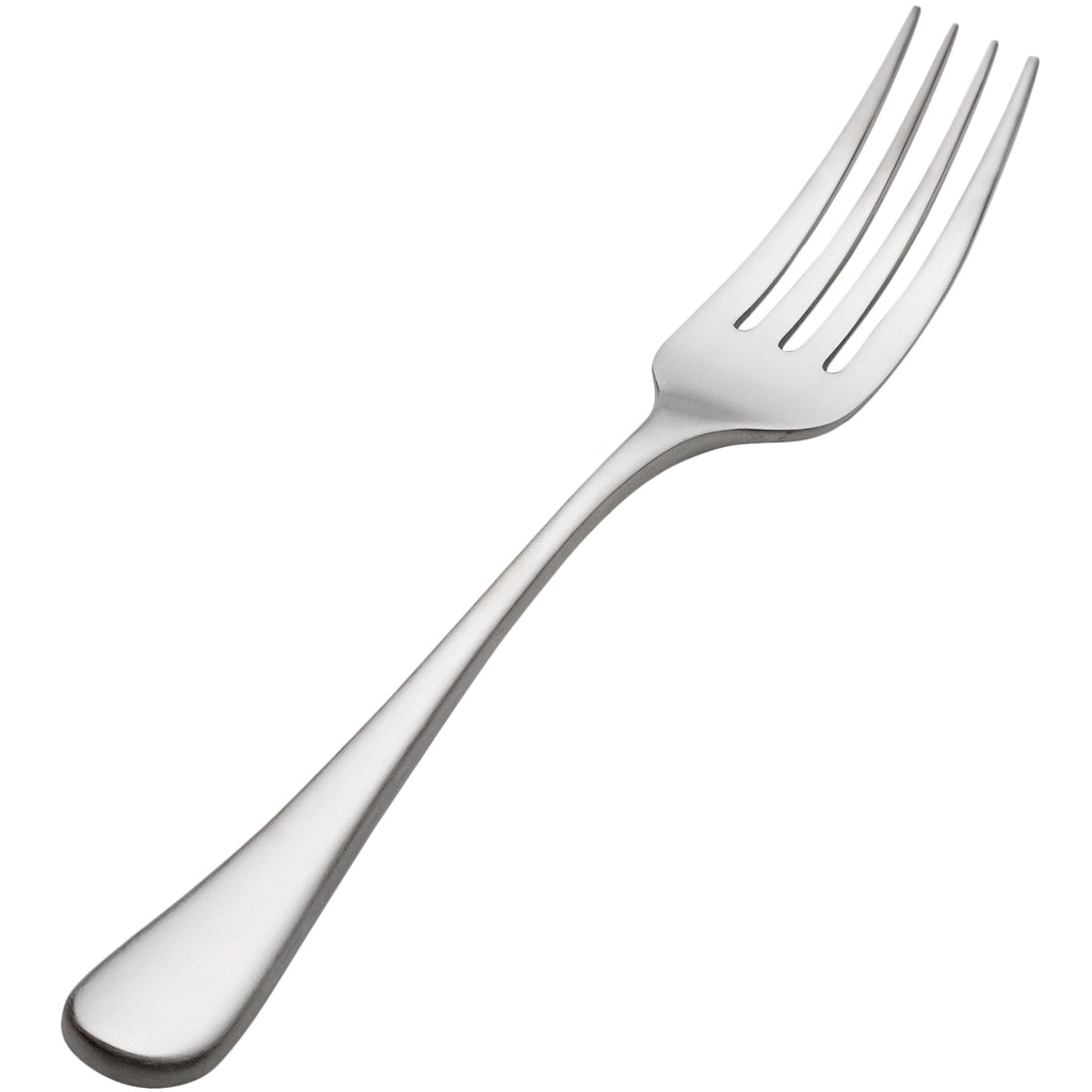 Bon Chef S4107 Como Satin Finish 7" 18/10 Extra Heavy Weight Stainless Steel Salad Fork - 12/Pack
