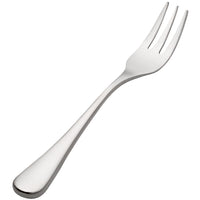 Bon Chef S4108 Como Satin Finish 5 1/2" 18/10 Extra Heavy Weight Stainless Steel Oyster Fork - 12/Pack