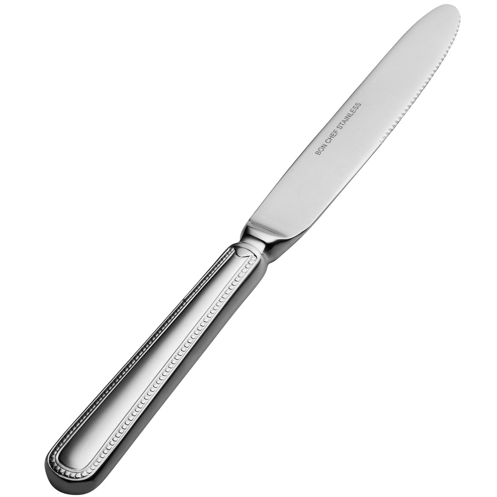 Bon Chef S709 Bolero 9 1/4" 13/0 Extra Heavy Weight Stainless Steel Hollow Handle Regular Dinner Knife - 12/Pack