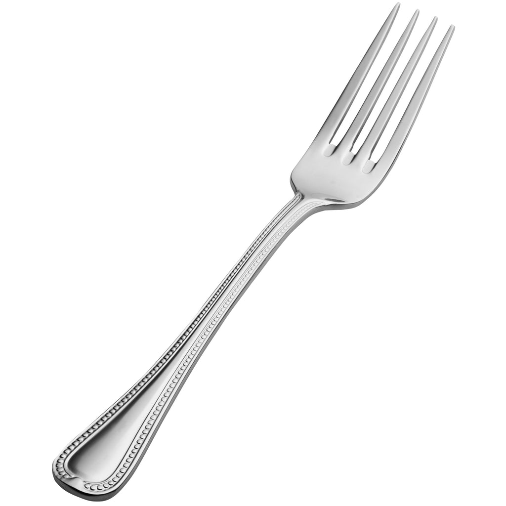 Bon Chef S706 Bolero 8 1/8" 18/10 Extra Heavy Weight Stainless Steel European Dinner Fork - 12/Pack