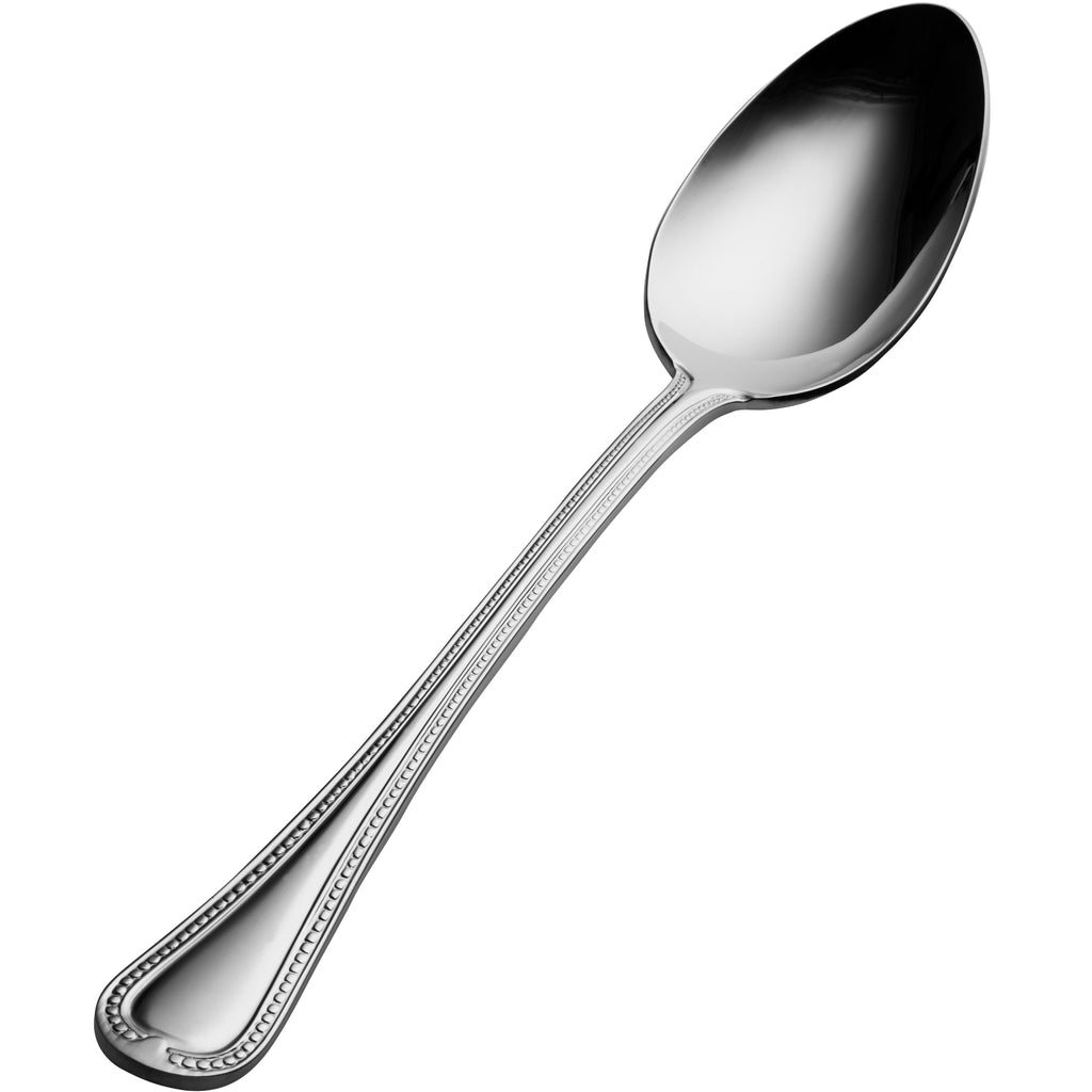 Bon Chef S704 Bolero 9 1/4" 18/10 Extra Heavy Weight Stainless Steel Table / Serving Spoon - 12/Pack