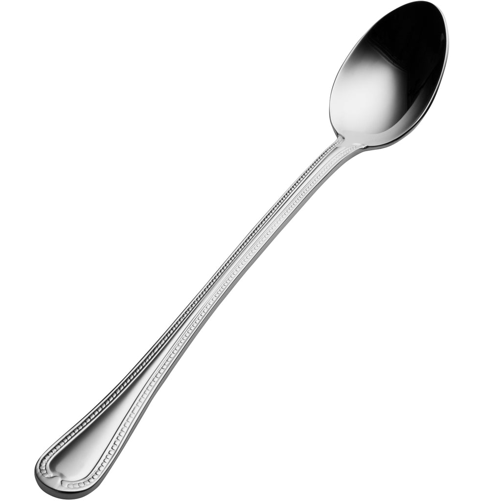 Bon Chef S702 Bolero 7 3/8" 18/10 Extra Heavy Weight Stainless Steel Iced Tea Spoon - 12/Pack