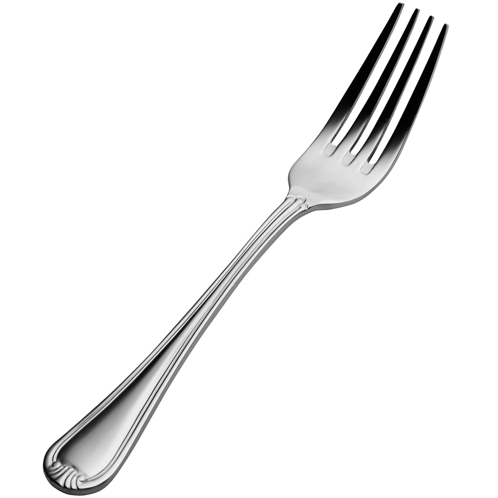 Bon Chef S905 Renoir 7 1/2" 18/10 Extra Heavy Weight Stainless Steel Regular Dinner Fork - 12/Pack