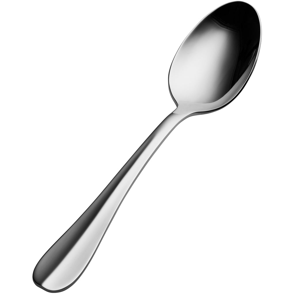 Bon Chef SBS104 Monroe 8 7/16" 18/0 Extra Heavy Weight Bonsteel Table / Serving Spoon - 12/Pack
