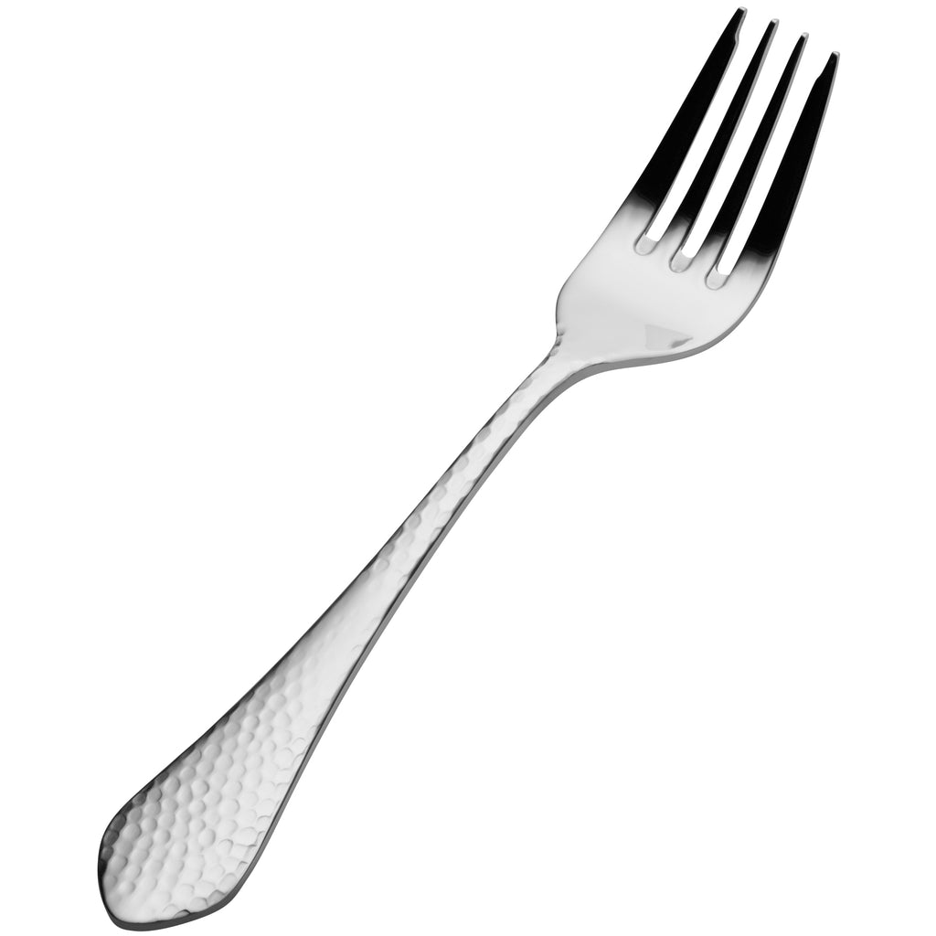 Bon Chef SBS1207 Reflections 7 1/4" 18/0 Extra Heavy Weight Bonsteel Salad Fork - 12/Pack