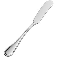 Bon Chef SBS313 Tuscany 6 15/16" 18/0 Extra Heavy Weight Bonsteel Butter Spreader - 12/Pack