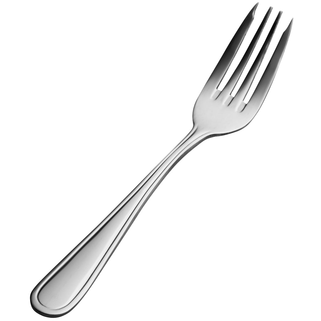 Bon Chef SBS307 Tuscany 7 1/16" 18/0 Extra Heavy Weight Bonsteel Salad / Dessert Fork - 12/Pack
