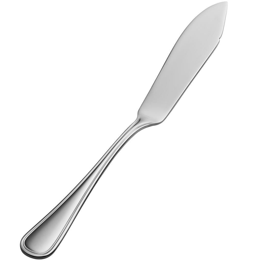 Bon Chef SBS318 Tuscany 8 3/8" 13/0 Extra Heavy Weight Bonsteel Fish Knife - 12/Pack