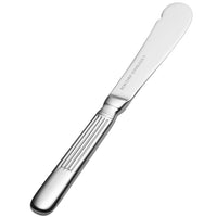 Bon Chef SBS3613 Apollo 6 3/4" 13/0 Extra Heavy Weight Bonsteel Solid Handle Butter Knife - 12/Pack