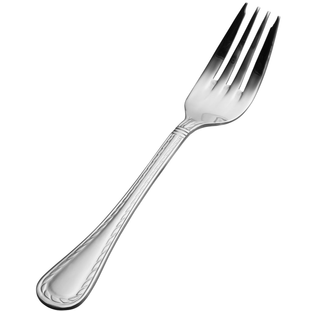 Bon Chef SBS407 Amore 7 1/16" 18/0 Extra Heavy Weight Bonsteel Salad/Dessert Fork - 12/Pack