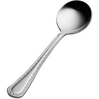 Bon Chef SBS401 Amore 6 1/16" 18/0 Extra Heavy Weight Bonsteel Bouillon Spoon - 12/Pack