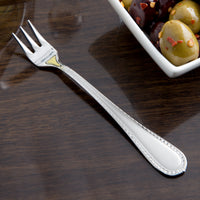 Reed & Barton RB110-029 Berkshire Matte 5 1/2" 18/10 Stainless Steel Extra Heavy Weight Cocktail Fork - 12/Pack