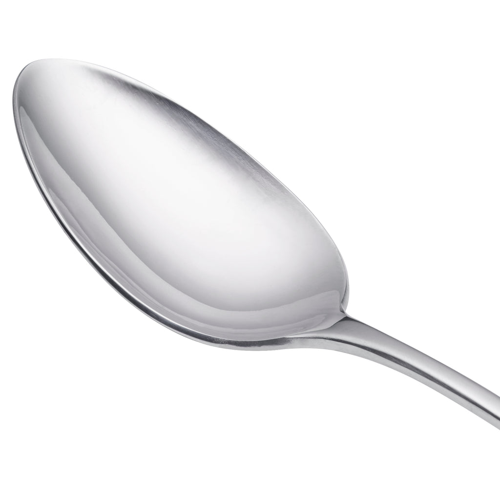 World Tableware 213 003 Baguette 8 3/4" 18/0 Stainless Steel Heavy Weight Tablespoon / Serving Spoon - 12/Pack