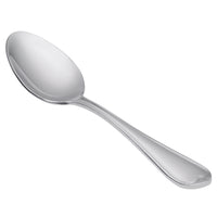 World Tableware 239 002 Antique 7 1/4" 18/0 Stainless Steel Heavy Weight Dessert Spoon - 12/Pack