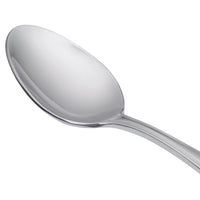 World Tableware 239 002 Antique 7 1/4" 18/0 Stainless Steel Heavy Weight Dessert Spoon - 12/Pack
