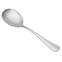 World Tableware 213 004 Baguette 7 1/4" 18/0 Stainless Steel Heavy Weight Round Soup Spoon - 12/Pack