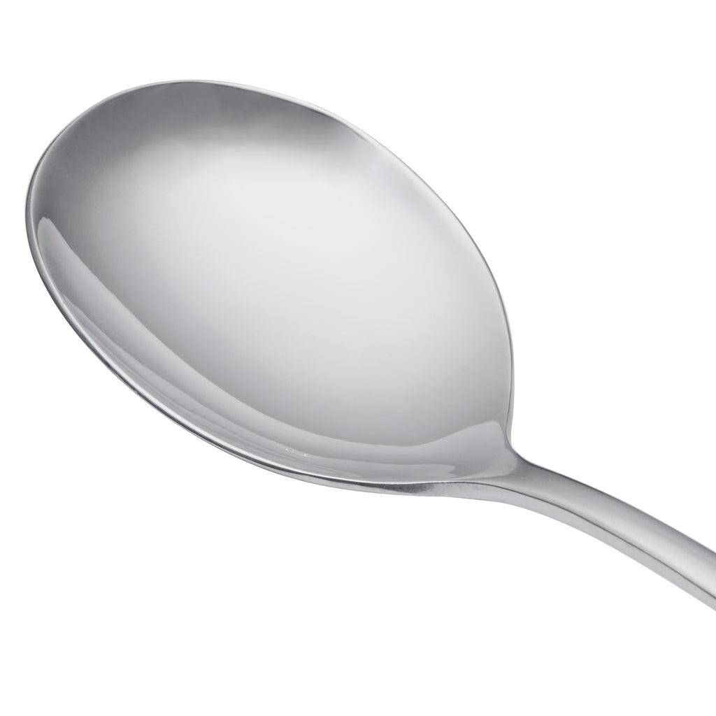World Tableware 213 004 Baguette 7 1/4" 18/0 Stainless Steel Heavy Weight Round Soup Spoon - 12/Pack