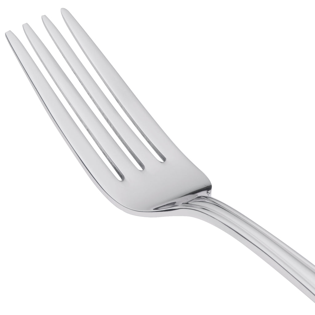 World Tableware 239 039 Antique 8 1/8" 18/0 Stainless Steel Heavy Weight European Dinner Fork - 12/Pack
