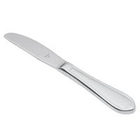 World Tableware 239 554 Antique 6 3/4" 18/0 Stainless Steel Heavy Weight Plain Solid Handle Bread and Butter Knife - 12/Pack