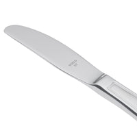 World Tableware 239 554 Antique 6 3/4" 18/0 Stainless Steel Heavy Weight Plain Solid Handle Bread and Butter Knife - 12/Pack