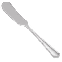 World Tableware 256 053 Cortland 5 7/8" 18/0 Stainless Steel Heavy Weight Flat Handle Butter Knife / Spreader - 12/Pack