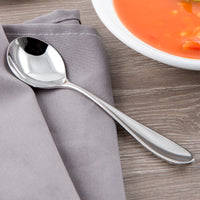 Reed & Barton RB119-016 Holliston 6 1/8" 18/10 Stainless Steel Extra Heavy Weight Bouillon Spoon - 12/Pack