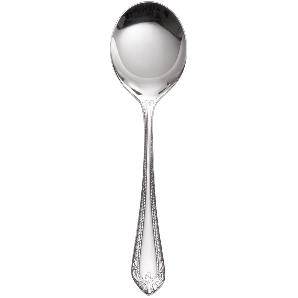 Reed & Barton RB120-016 London 5 1/2" 18/10 Stainless Steel Extra Heavy Weight Bouillon Spoon - 12/Pack
