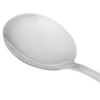 World Tableware 256 016 Cortland 5 7/8" 18/0 Stainless Steel Heavy Weight Bouillon Spoon - 12/Pack