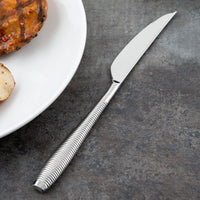 Reed & Barton RB114-5762 Dillon 9 1/4" 18/10 Stainless Steel Extra Heavy Weight Steak Knife - 12/Pack