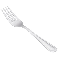 World Tableware 256 030 Cortland 7" 18/0 Stainless Steel Heavy Weight Dessert Fork - 12/Pack