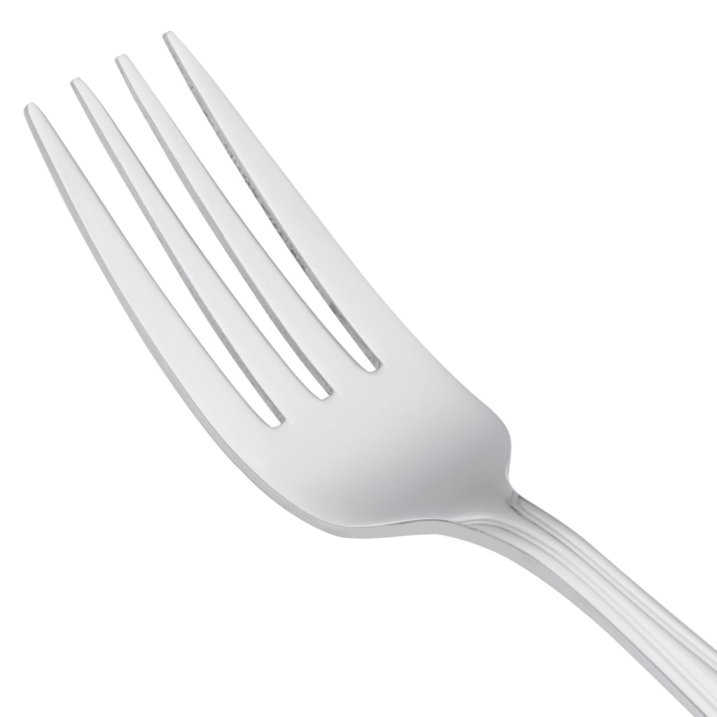 World Tableware 256 030 Cortland 7" 18/0 Stainless Steel Heavy Weight Dessert Fork - 12/Pack