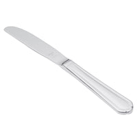 World Tableware 256 554 Cortland 7" 18/0 Stainless Steel Heavy Weight Plain Solid Handle Bread and Butter Knife - 12/Pack