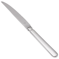 World Tableware 213 5762 Baguette 9" 18/0 Stainless Steel Heavy Weight Fluted Solid Handle Steak Knife - 12/Pack