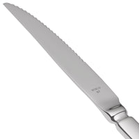 World Tableware 213 5762 Baguette 9" 18/0 Stainless Steel Heavy Weight Fluted Solid Handle Steak Knife - 12/Pack