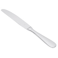 World Tableware 213 5503 Baguette 9 3/4" 18/0 Stainless Steel Heavy Weight Serrated Solid Handle Dinner Knife - 12/Pack