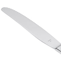 World Tableware 239 5502 Antique 9 1/2" 18/0 Stainless Steel Heavy Weight Fluted Solid Handle Dinner Knife - 12/Pack