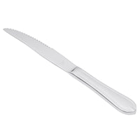 World Tableware 239 5762 Antique 8 5/8" 18/0 Stainless Steel Heavy Weight Fluted Solid Handle Steak Knife - 12/Pack