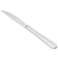 World Tableware 256 5762 Cortland 8 7/8" 18/0 Stainless Steel Heavy Weight Fluted Solid Handle Steak Knife - 12/Pack